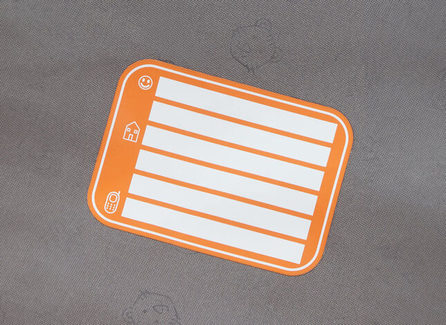 Praktisches Adressschild