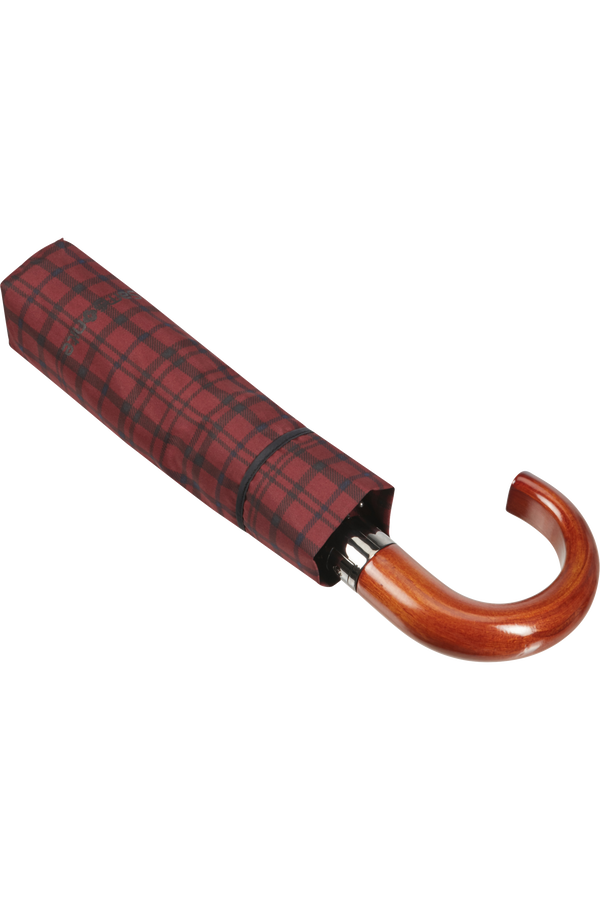 Samsonite Wood Classic S 3 Sect. Auto O/C Crook  Bordeaux Scottish