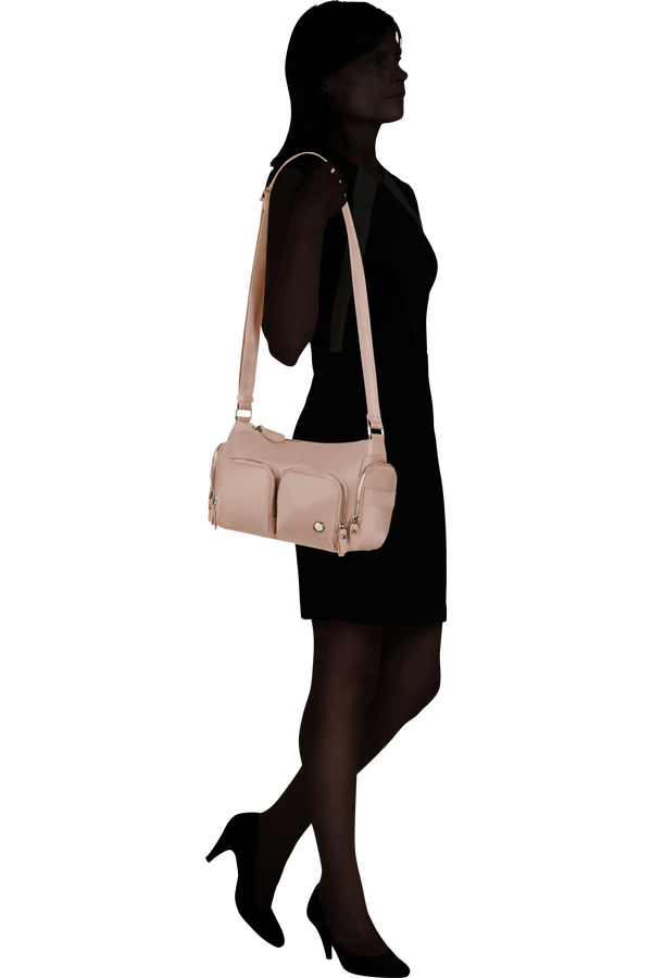Samsonite Karissa Evo Shoulder Bag Multi Pkt  Soft Rose Samsonite Karissa Evo Shoulder Bag Multi Pkt  Soft Rose