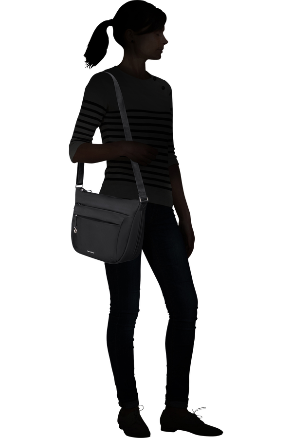 Samsonite Move 5.0 Hobo Bag Round Expandable M  Schwarz