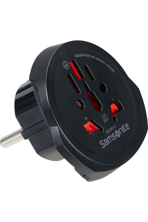 Samsonite Travel Accessories World to Europe Adaptor Schwarz Samsonite Travel Accessories World to Europe Adaptor Schwarz