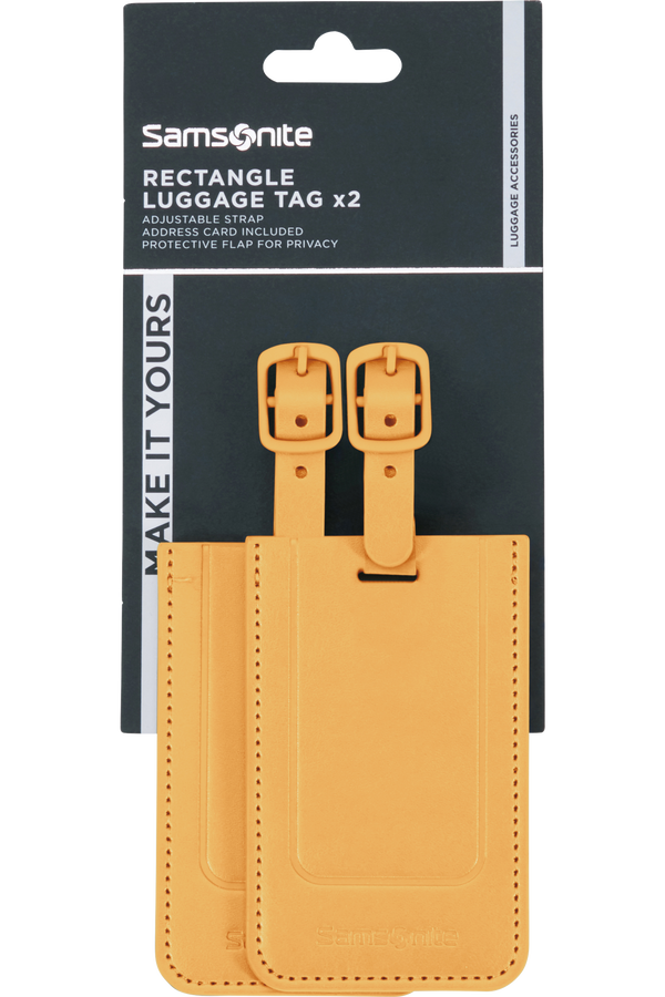 Samsonite Ta Revolution Rectangle Luggage Tag x2  Gelb Samsonite Ta Revolution Rectangle Luggage Tag x2  Gelb