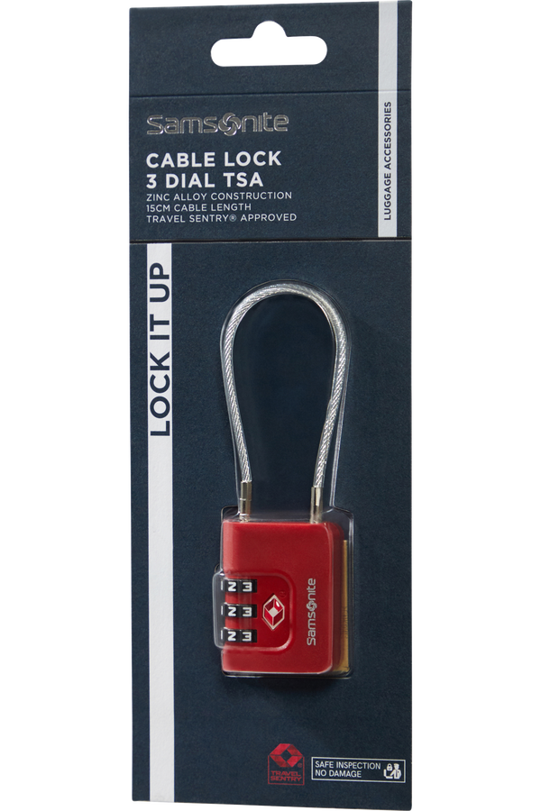 Samsonite Ta Revolution Cablelock 3 dial TSA  Rot