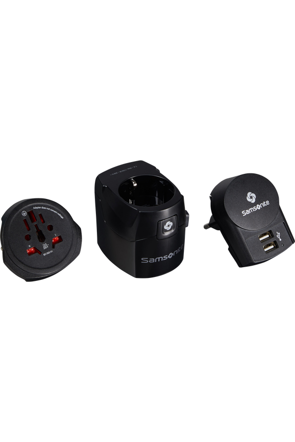 Samsonite Travel Accessories World Adaptor Pro 3-P+USB Schwarz Samsonite Travel Accessories World Adaptor Pro 3-P+USB Schwarz