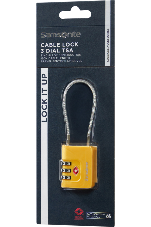 Samsonite Ta Revolution Cablelock 3 dial TSA  Gelb