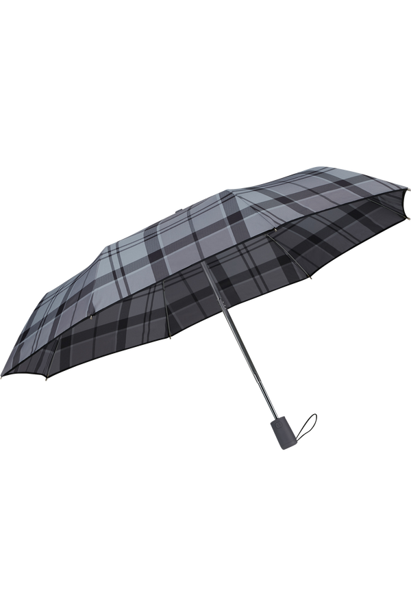 Samsonite Alu Drop S Safe 3 Sect. Auto O/C  Silver Grey Check