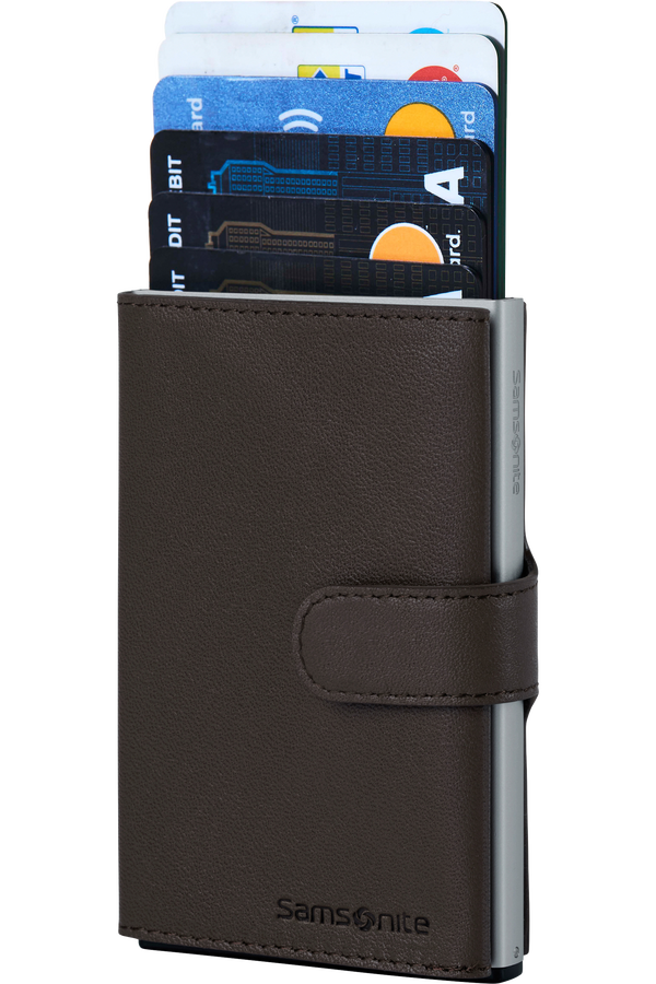 Samsonite Alu Fit 202 - Slide-up Wallet  Dark Brown Samsonite Alu Fit 202 - Slide-up Wallet  Dark Brown