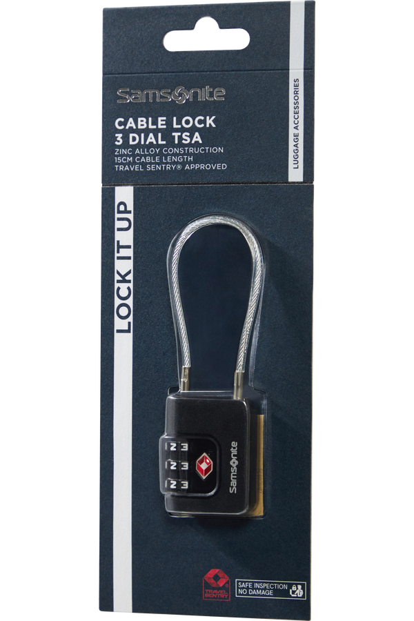 Samsonite Ta Revolution Cablelock 3 dial TSA  Schwarz