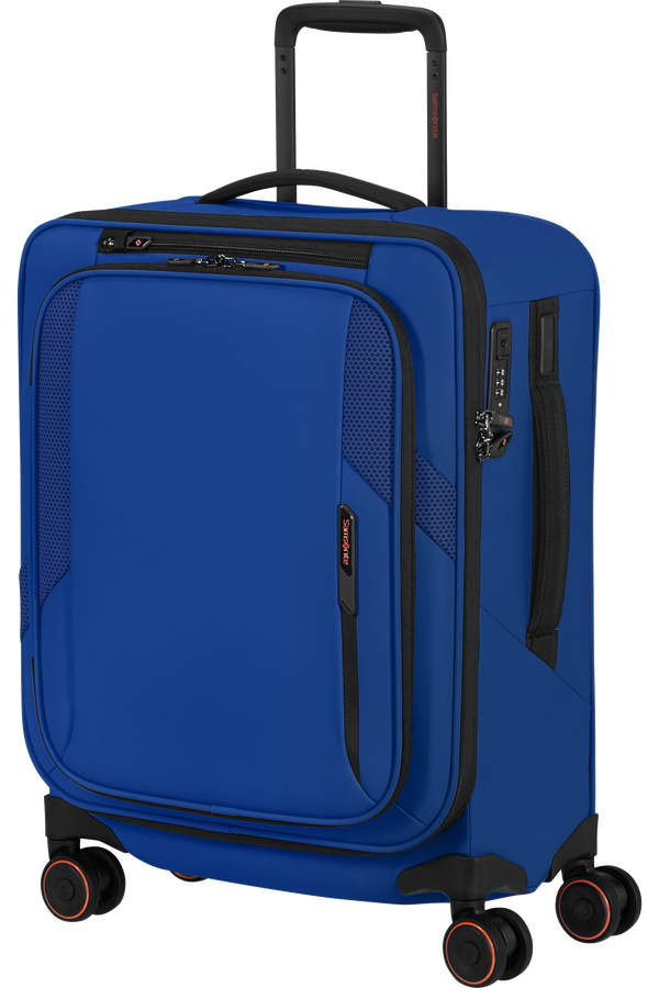 Samsonite Glazed Spinner Expandable 55cm  Electric blue