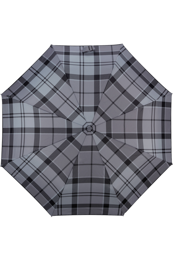 Samsonite Alu Drop S Safe 3 Sect. Auto O/C  Silver Grey Check