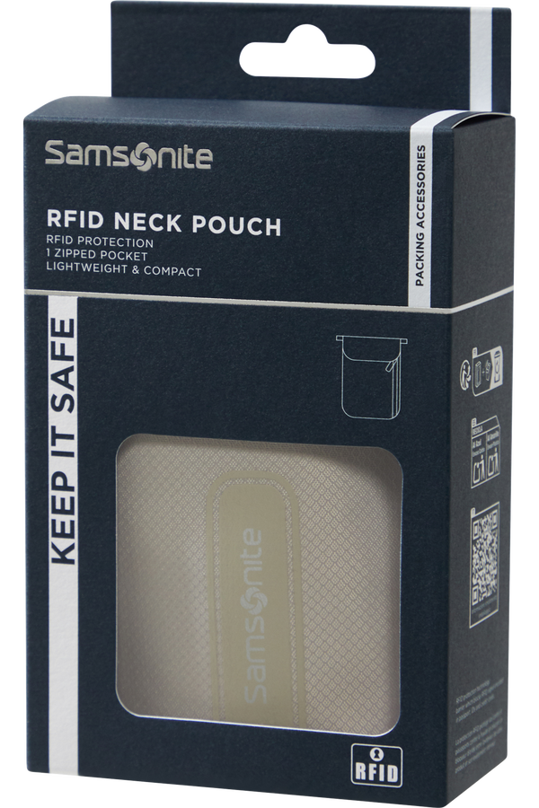 Samsonite Ta Revolution RFID Neck Pouch  Eclipse Grey Samsonite Ta Revolution RFID Neck Pouch  Eclipse Grey