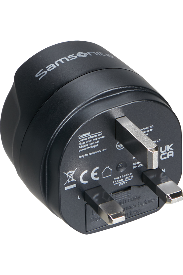 Samsonite Travel Accessories Europe to uk Adaptor Schwarz Samsonite Travel Accessories Europe to uk Adaptor Schwarz
